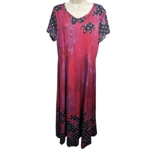 Lily by Firmiana Paisley Print Dress Sz M